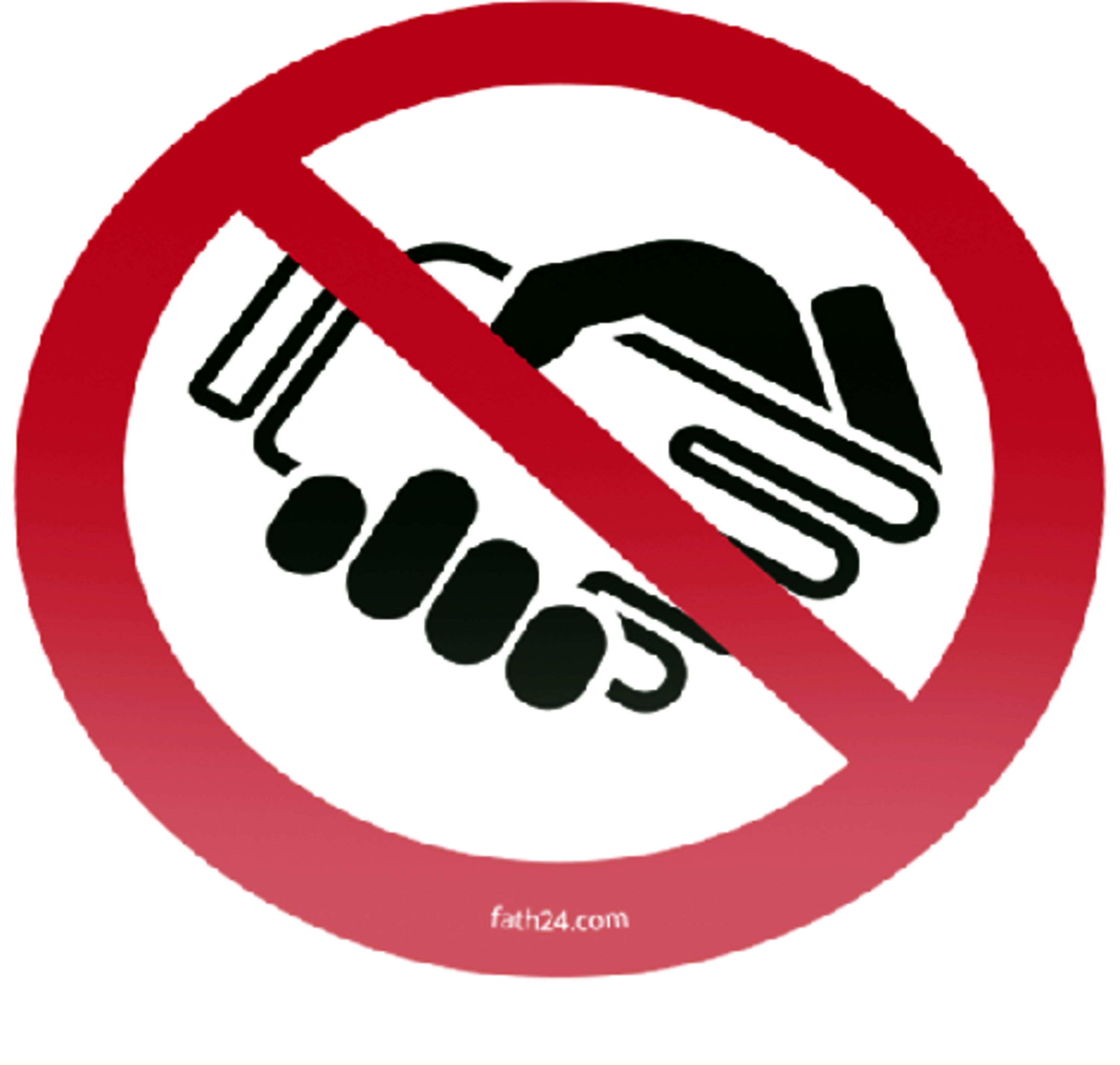 Händeschütteln verboten Aufkleber